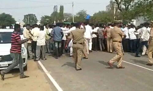 TRS, Congress activists spar over MPP draw