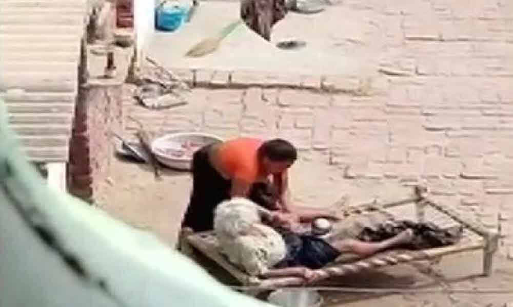 Captured on camera: Woman brutally beating mother-in-law in Haryana