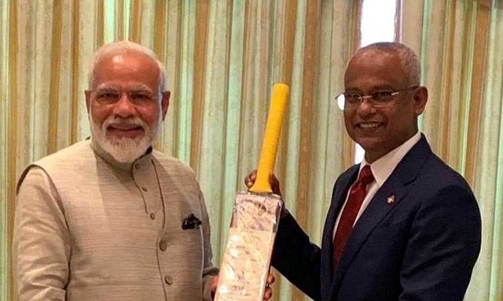 Modi in Maldives: Focus on cricket diplomacy as PM gifts bat to President Mohamed Solih