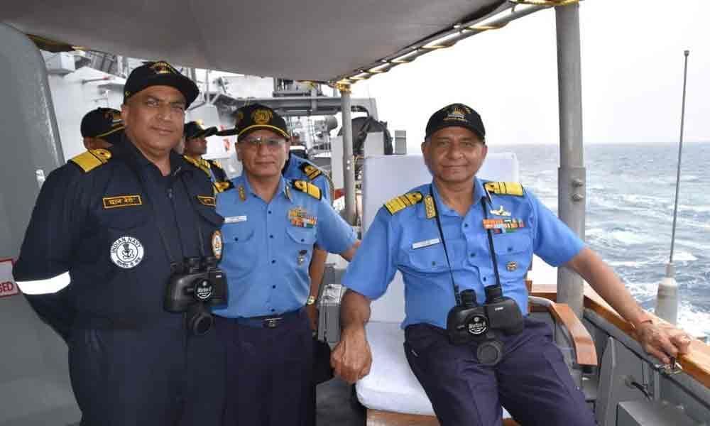ENC Vice Admiral embarks Eastern Fleet Ships