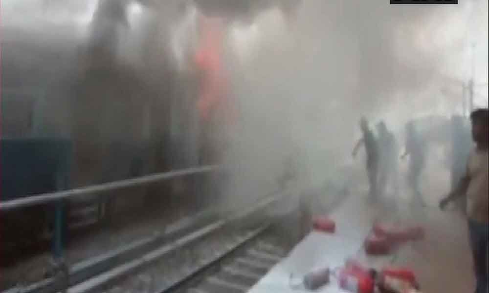 Assam: Fire breaks out in Silchar-Trivandrum Express