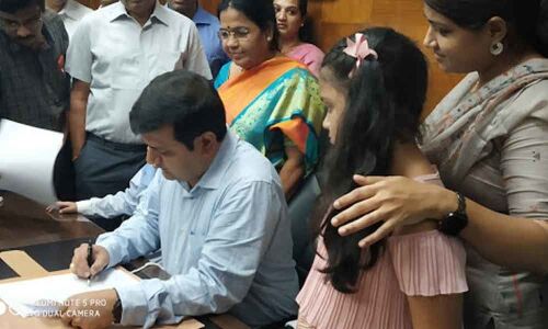 Vadarevu Vinay Chand assumes charge as District Collector