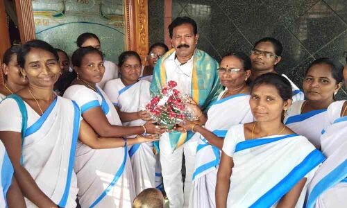 Asha workers felicitate MLA