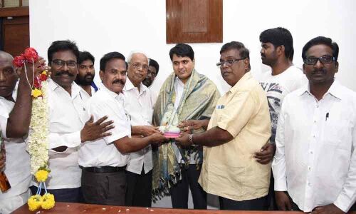 SC/ST associations felicitate Mishra