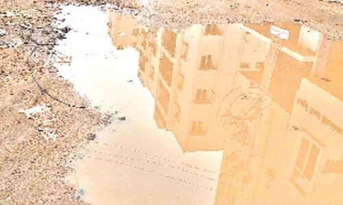 Water logging angers locals at Kondapur