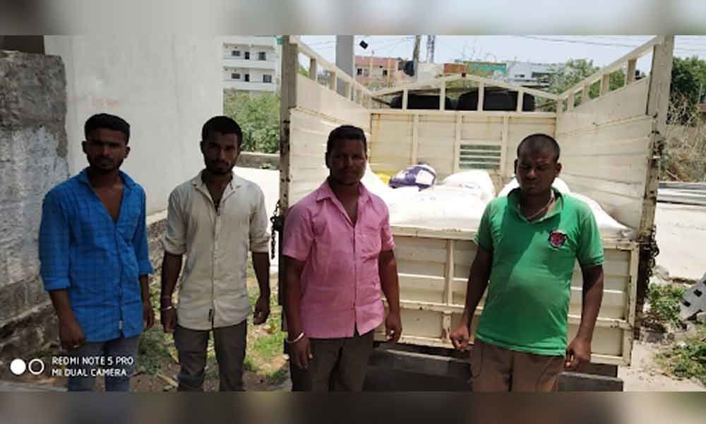 4 held, 11 quintals PDS rice seized in Malkajgiri