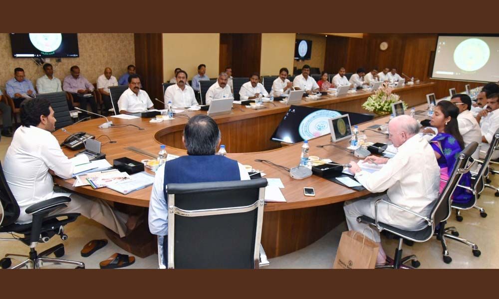 AP CM Conducting A Cabinet Meeting