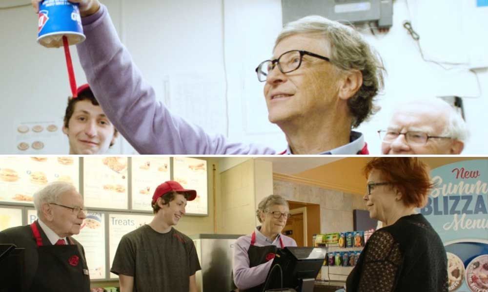 Bill Gates and Warren Buffett turn ice-cream delivery guys, break the internet