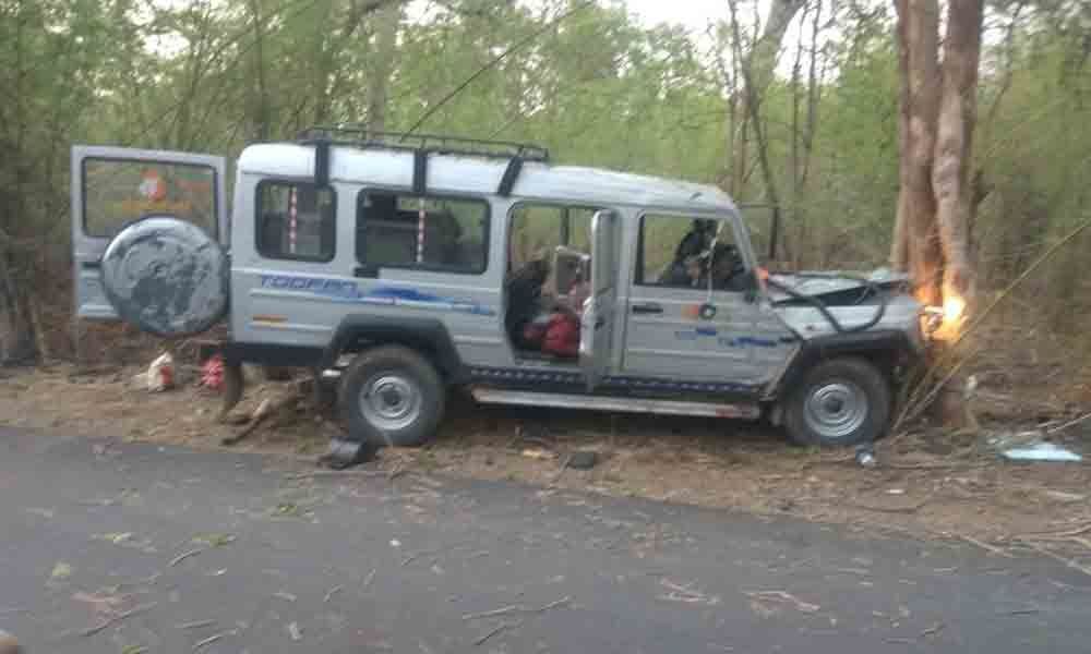 Giddalur: 2 die, 8 hurt as car rams roadside tree