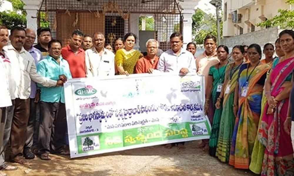 Keep surroundings clean, Corporator M Lakshmi Prasanna Goud urges people