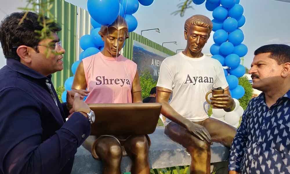 Shreya and Ayaan sculptures unveiled