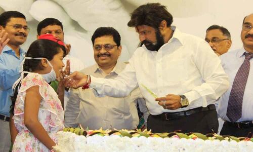 Balayya celebrates birthday with children at Basavatarakam Indo American Cancer Hospital