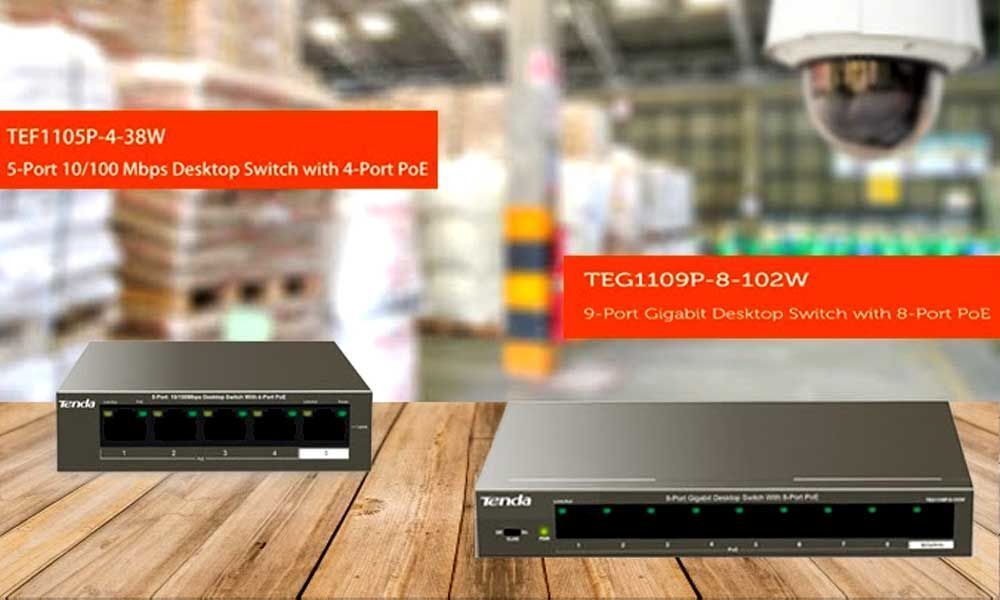 Tenda targets the Surveillance Industry, introduces two new PoE Switches