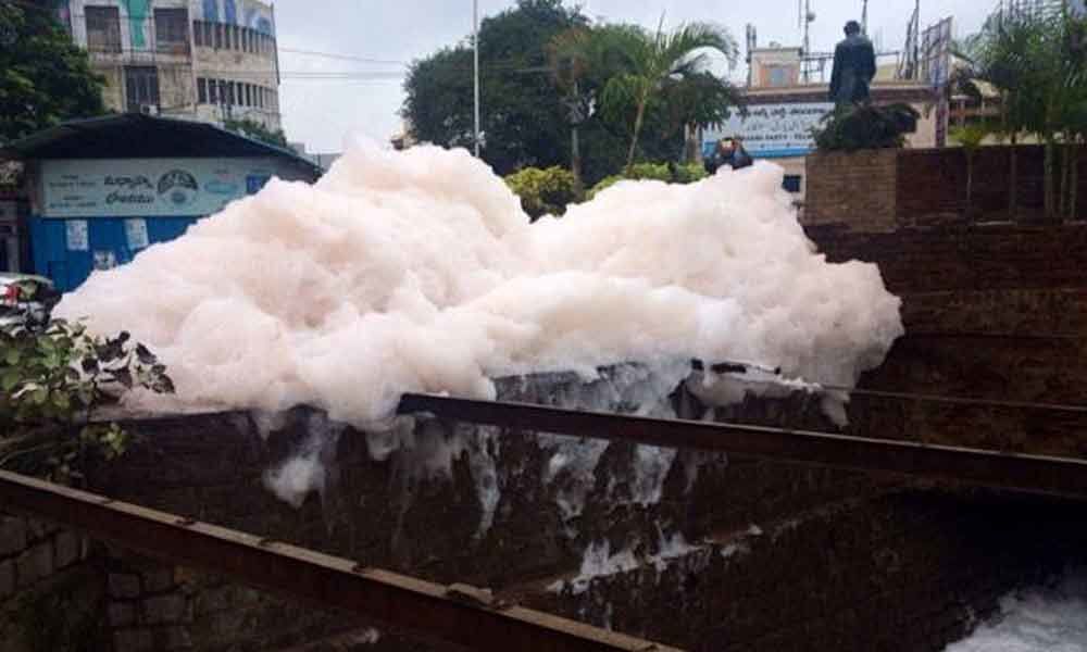 Poison froth yet again: Hyderabad Medchal lake frothing with chemical effluents ails residents