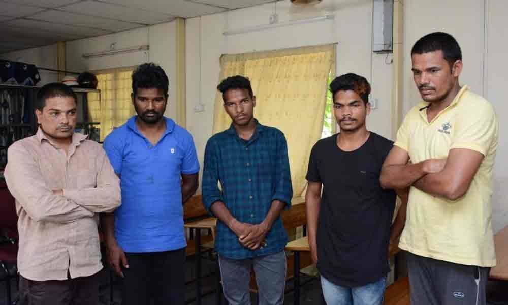 Five peddlers held, 82 kg ganja seized