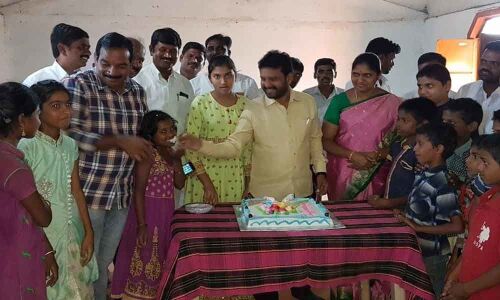 MLA Dr M Anand wedding day fete at orphanage