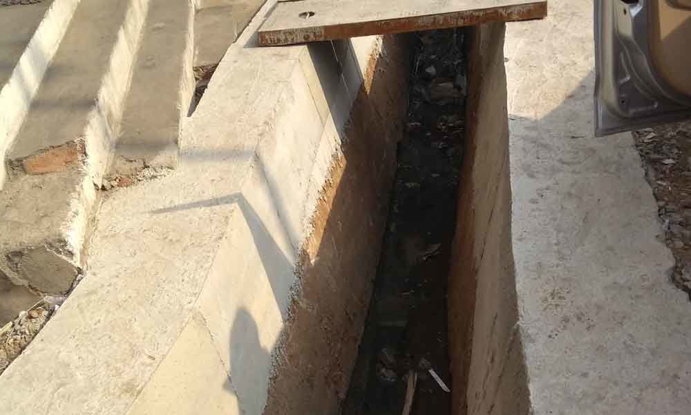 Incomplete drain works perturb residents