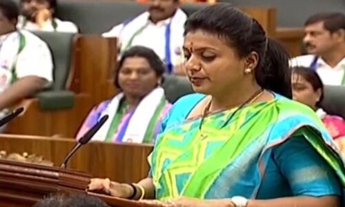 RK Roja swear-in as MLA in AP Assembly