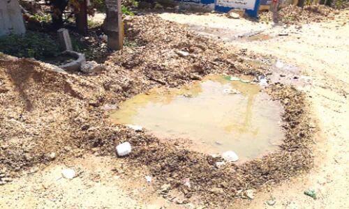 Drainage water logging irks commuters