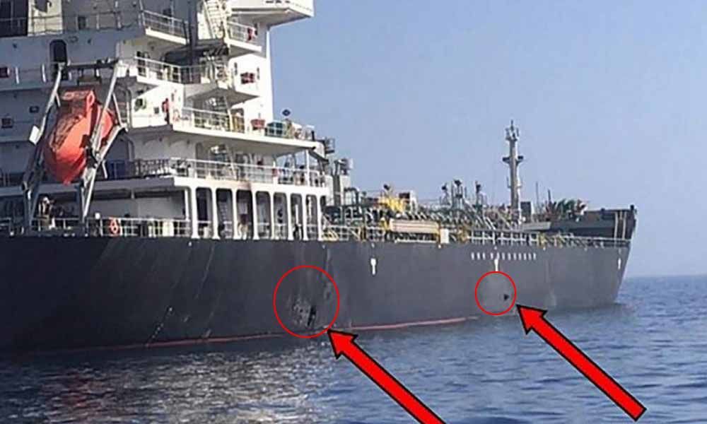 Two oil tankers attacked in Gulf of Oman, US blames Iran