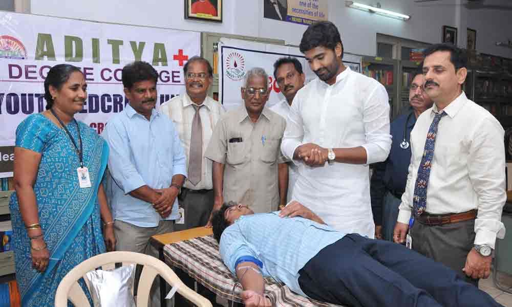 MP Margani Bharat Ram appeals to people to donate blood
