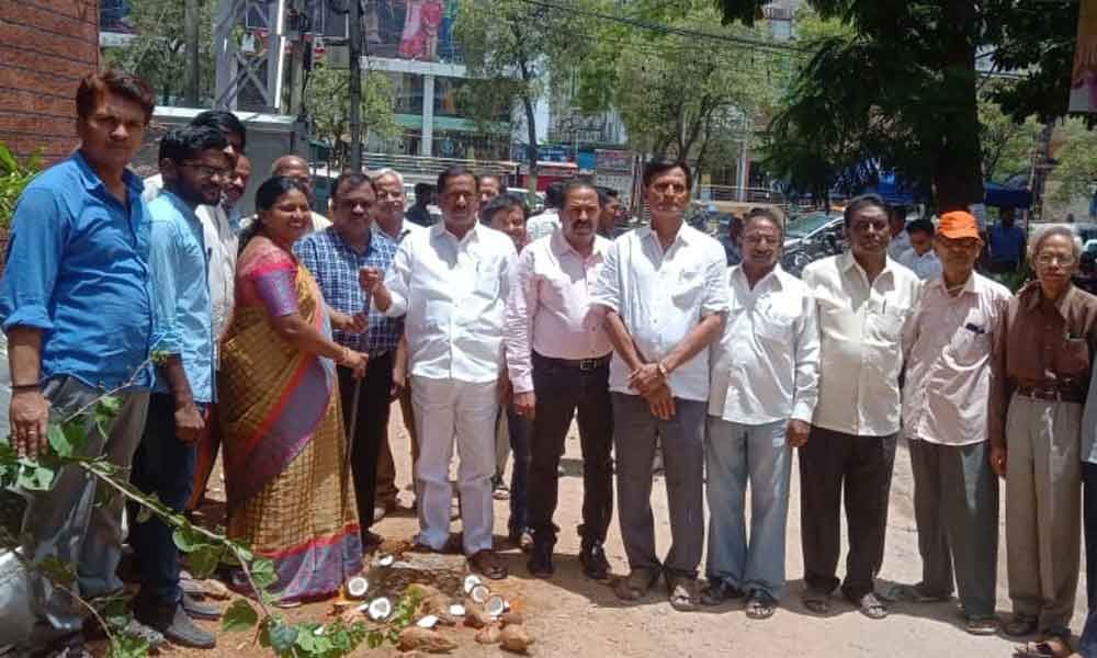 MLA Bethi launches CC road works
