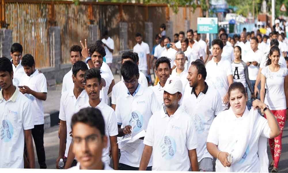 Awareness walk on road safety gets good response
