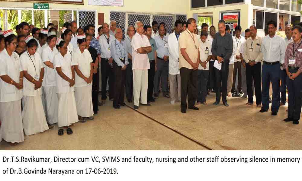 SVIMS mourns RMOs death in Tirupati