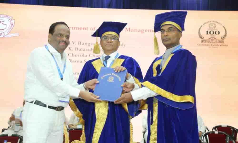 Zee Telugu employee awarded Doctorate by Osmania University