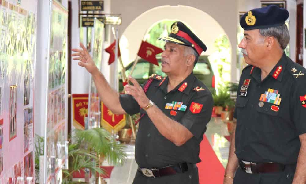 Southern Command chief visits Telangana and Andhra Sub Area