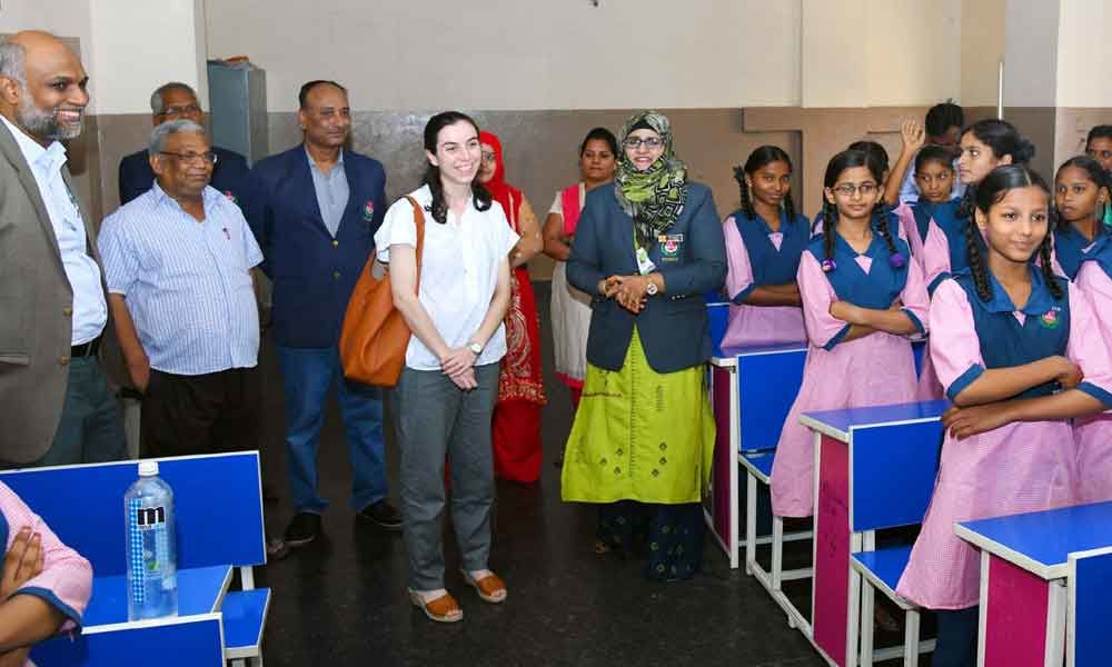 Top UK official visits minority girls school