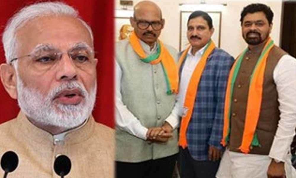 TDP rebel Rajya Sabha MPs meet PM Modi