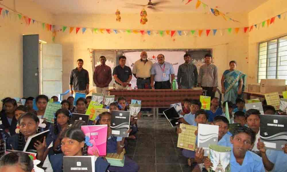 Sri City distributes notebooks, bags worth 4.5 lakh to children