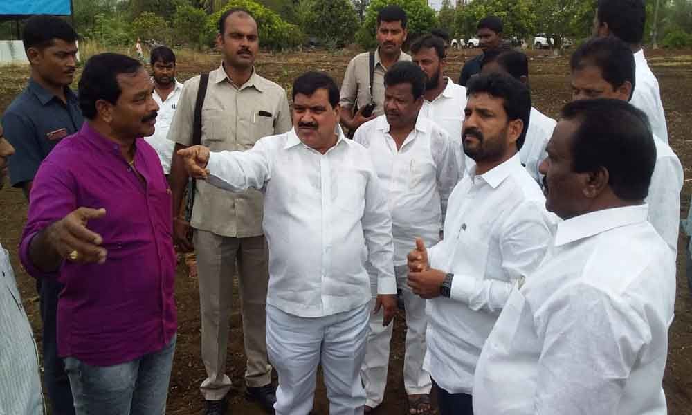 MLA, MLC inspect party office construction site