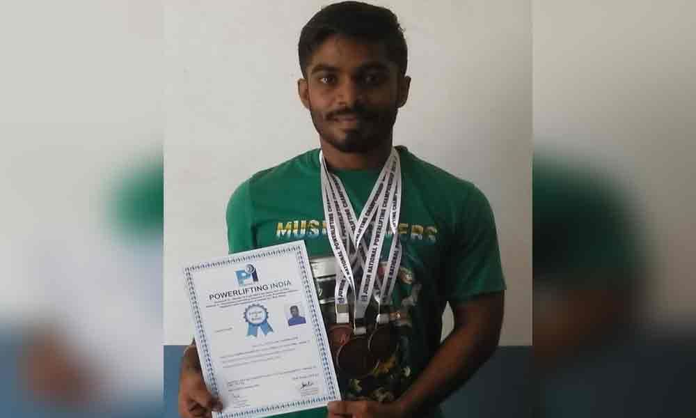 Vizag City boy bags 3 medals in Powerlifting Championship