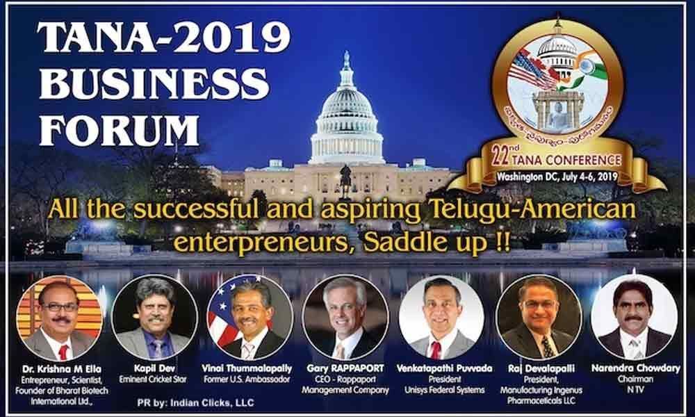 Business Forum -TANA-2019 -When all the Great Successful Telugu and American entrepreneurs Gear Up!