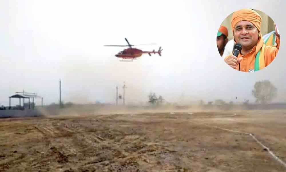 Alwar MP Mahant Balaknath has close shave as chopper loses balance