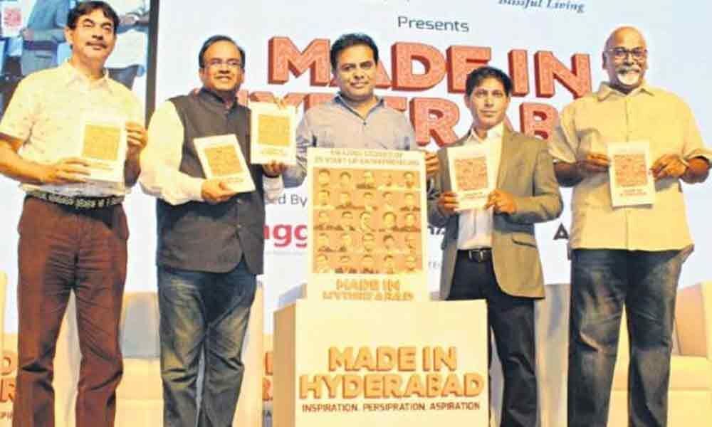 Made in Hyderabad book unveiled by KTR