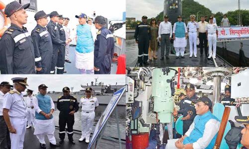 Rajnath visits stealth frigate, submarine