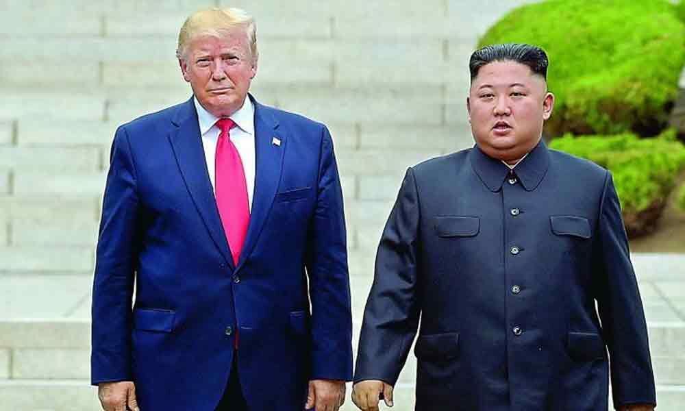 US President Donald Trump says sanctions remain on North Korea