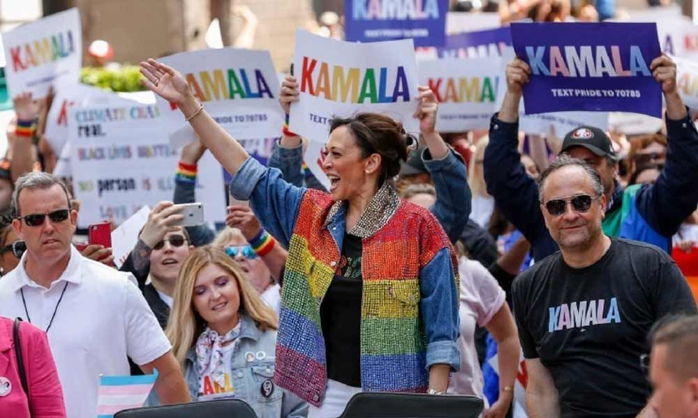 WATCH | Kamala Harris dances at San Francisco pride parade