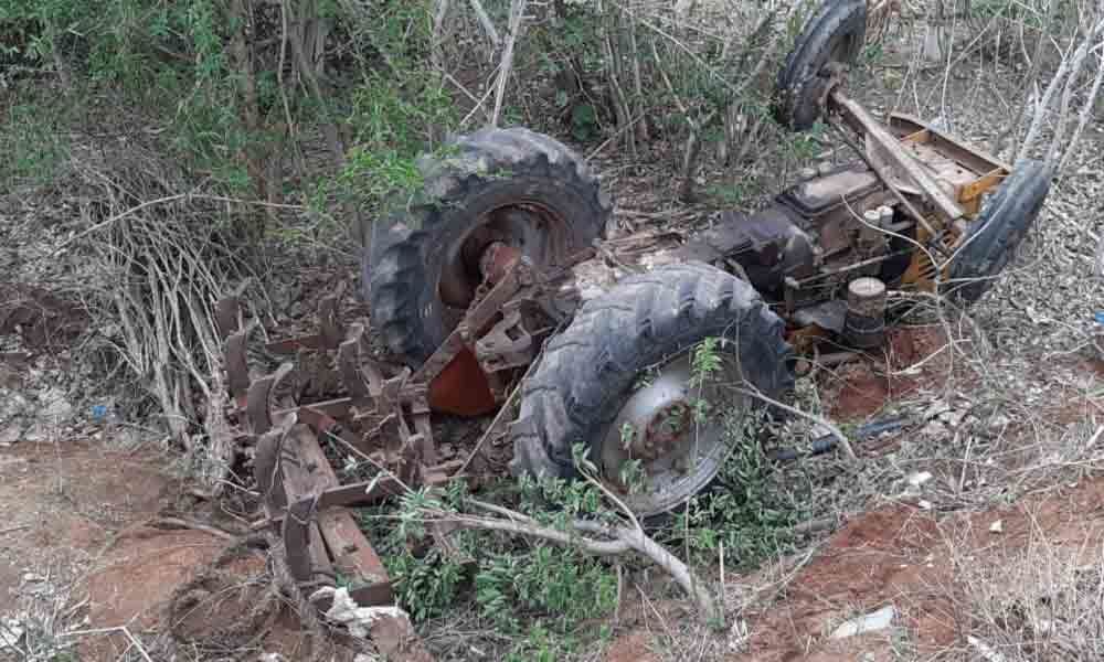 Father, son killed as tractor overturns in Rajapet