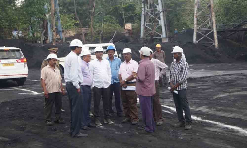 SCCL director inspects open cast mines in Kothagudem