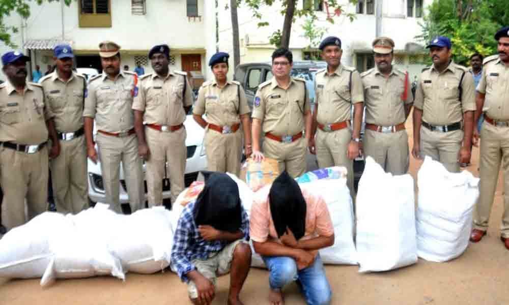 Two from Andhra held for peddling ganja in Khammam