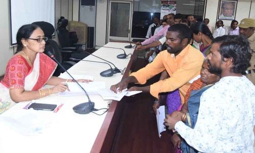 District Revenue Officer Usharani receives 45 petitions
