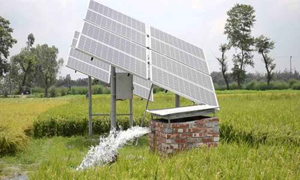 No proposal to give free solar pumps to farmers