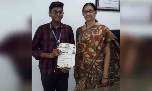 Sarada student wins yoga sports contest
