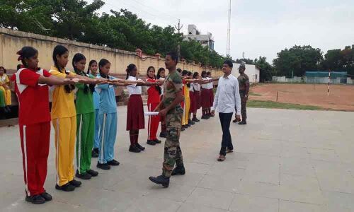 NCC cadet selection conducted at Prakash Synergy School