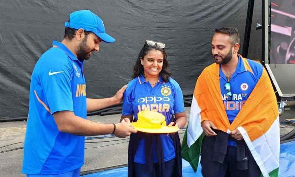 Rohit Sharma gifts autographed hat to fan who was hit by ball