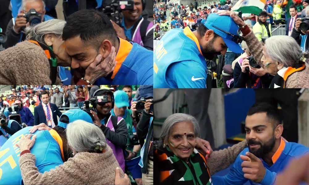 Captain Kohli meets 87-year old Team India fan